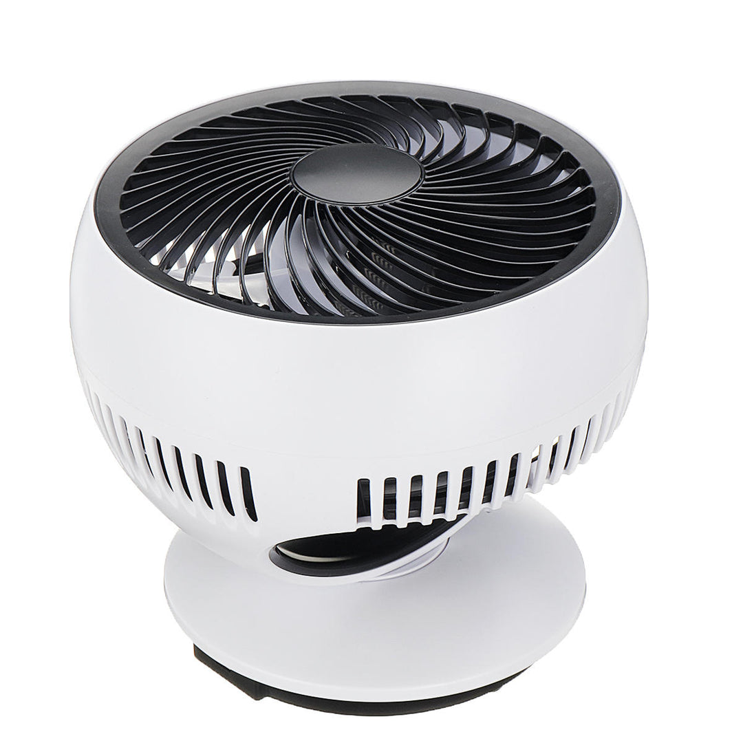 USB Rechargeable Portable Desk Strong Cooling Fan 270 Automatic Rotation Image 9