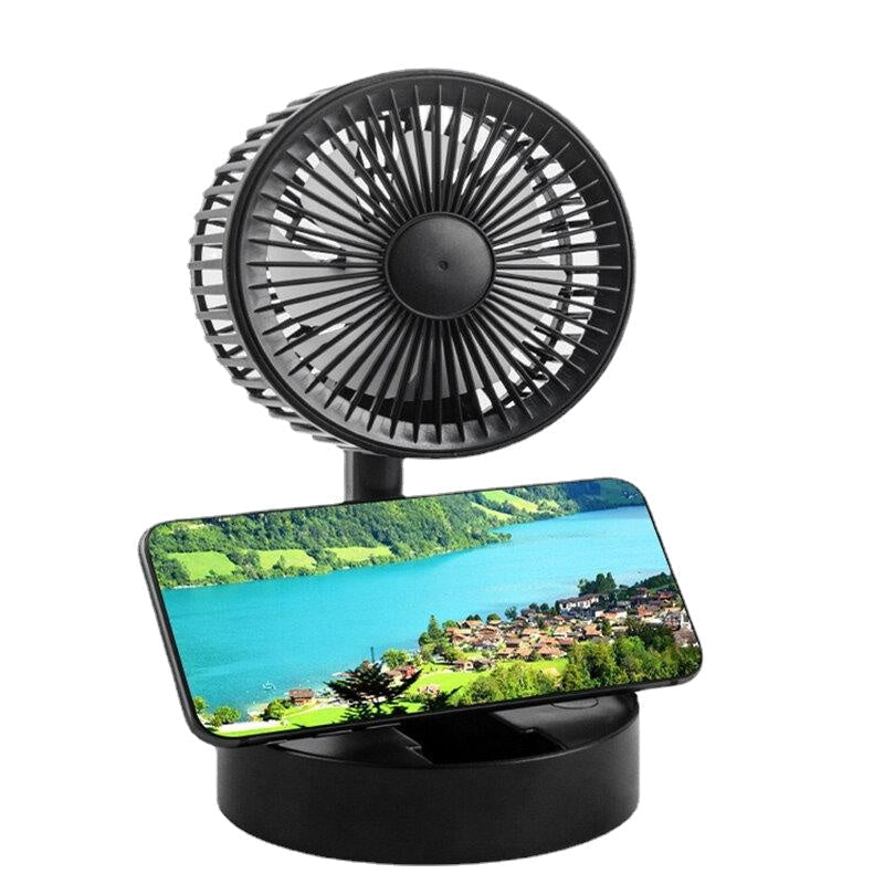 USB Rechargeable Handheld Fan 180 Flip Portable Desktop Office Fan Folding Retractable Fan Outdoor Mini Fan Image 4