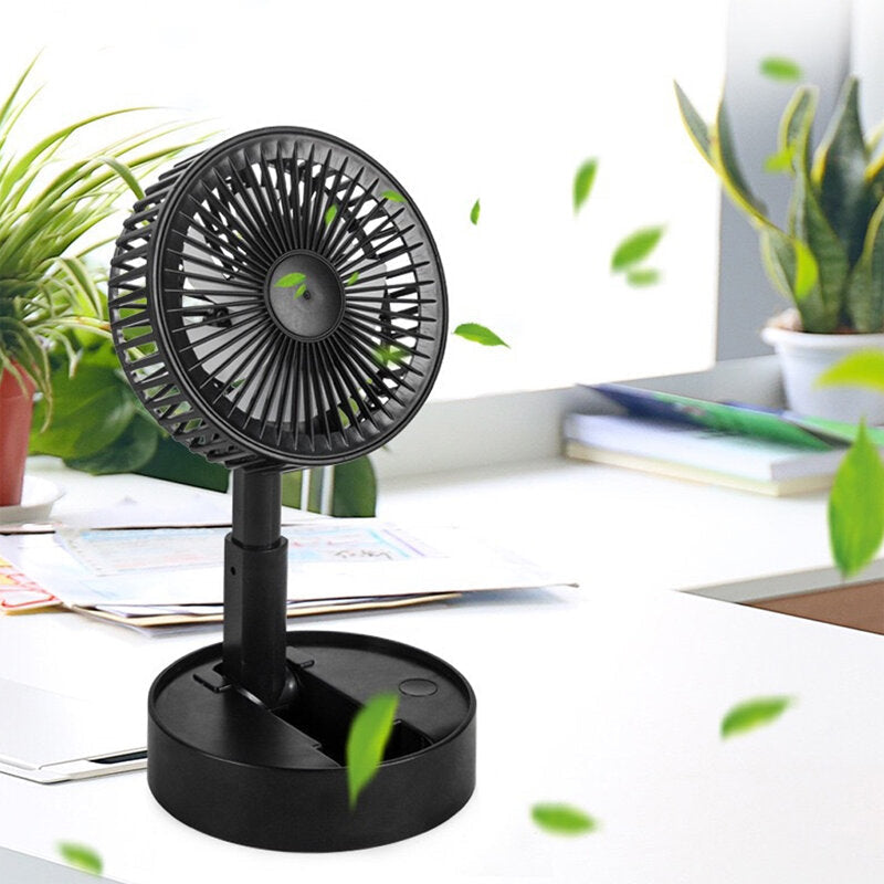 USB Rechargeable Handheld Fan 180 Flip Portable Desktop Office Fan Folding Retractable Fan Outdoor Mini Fan Image 5