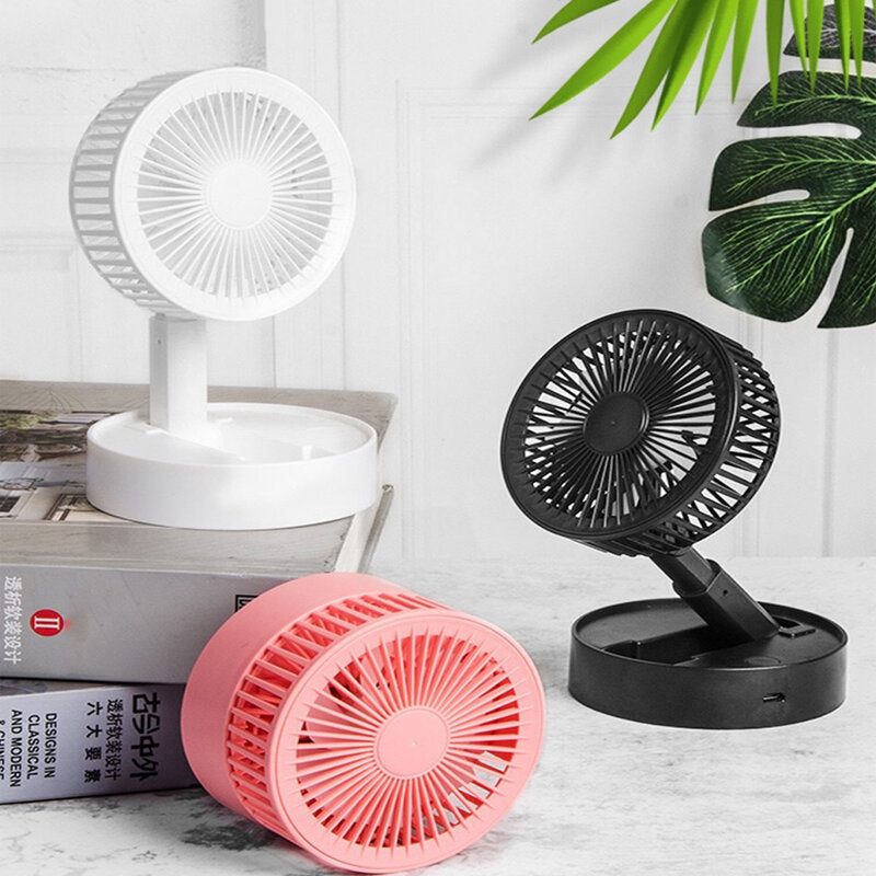 USB Rechargeable Handheld Fan 180 Flip Portable Desktop Office Fan Folding Retractable Fan Outdoor Mini Fan Image 8