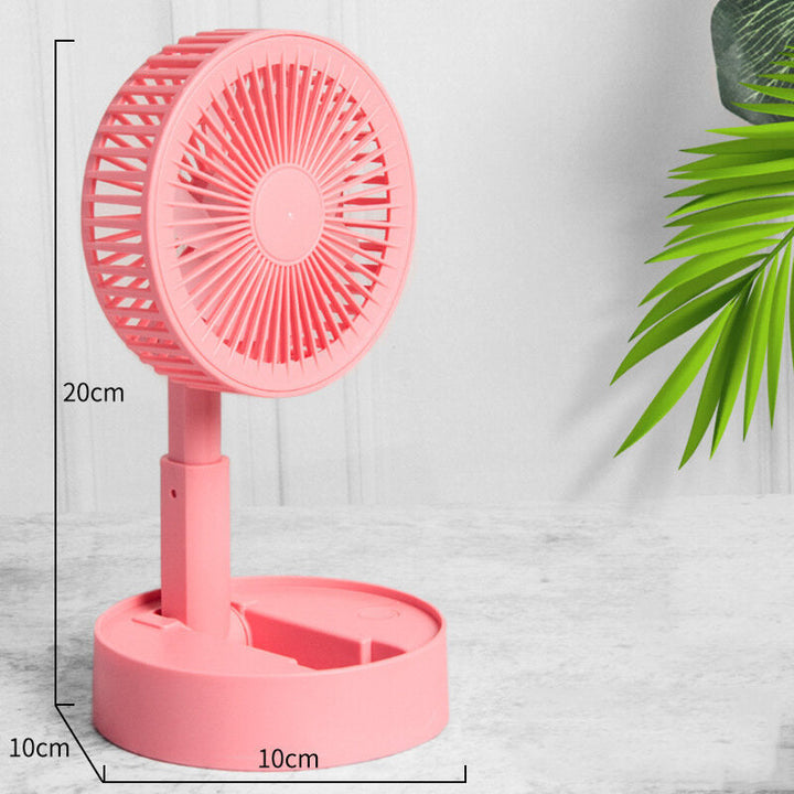 USB Rechargeable Handheld Fan 180 Flip Portable Desktop Office Fan Folding Retractable Fan Outdoor Mini Fan Image 9