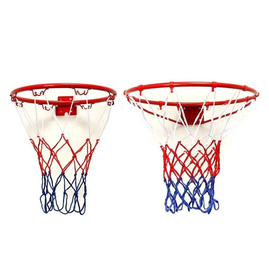 Wall Mounted Hanging Basketball Goal Hoop Rim Metal Netting Image 1