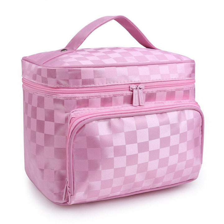 Woman Cosmetic Bags Striped Pattern Organizer Makeup Bag Travel Toiletry Large Capacity Storage Beauty Image 11