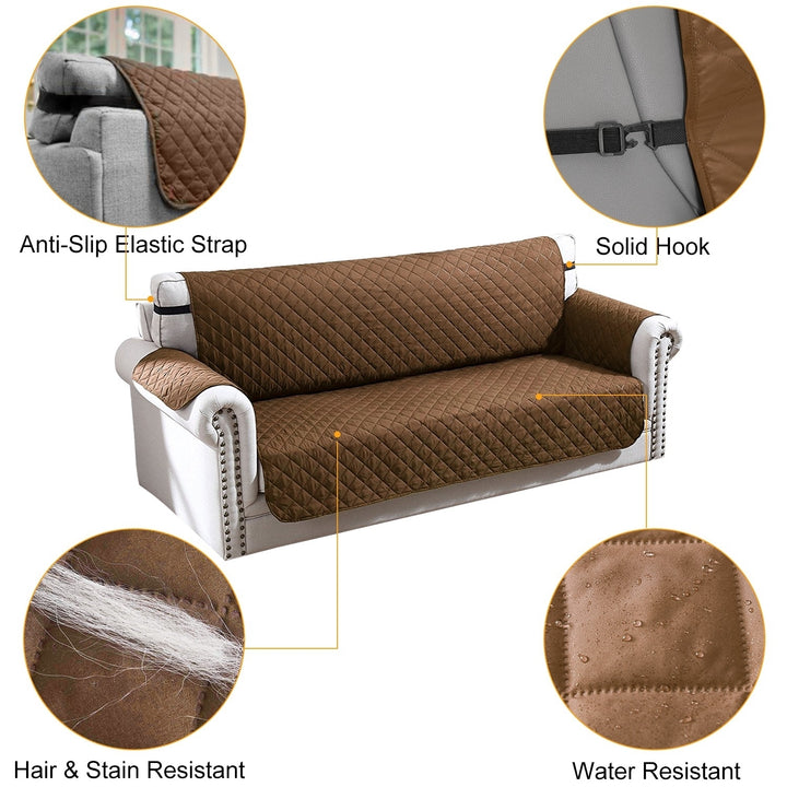 Reversible Sofa Cover Water-Resistant Protector Slipcover 3 Sizes Colors Available Image 2