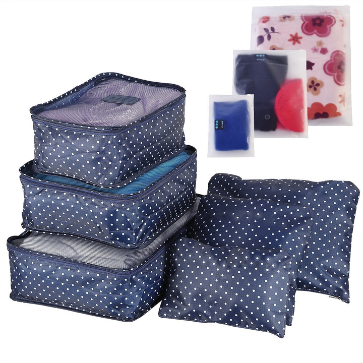 9Pcs Waterproof Packing Cubes Travel Organizer Storage Bags Nylon Polyester Image 8