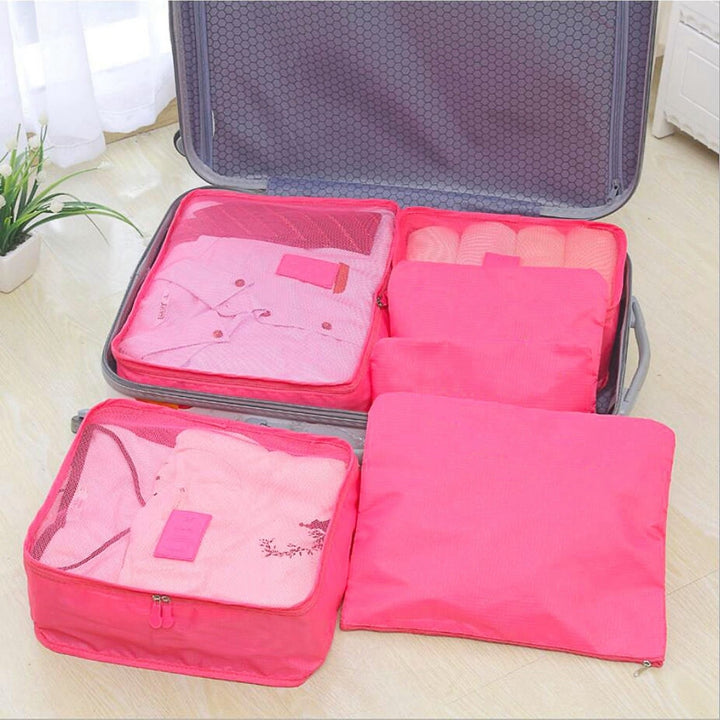 9Pcs Waterproof Packing Cubes Travel Organizer Storage Bags Nylon Polyester Image 1