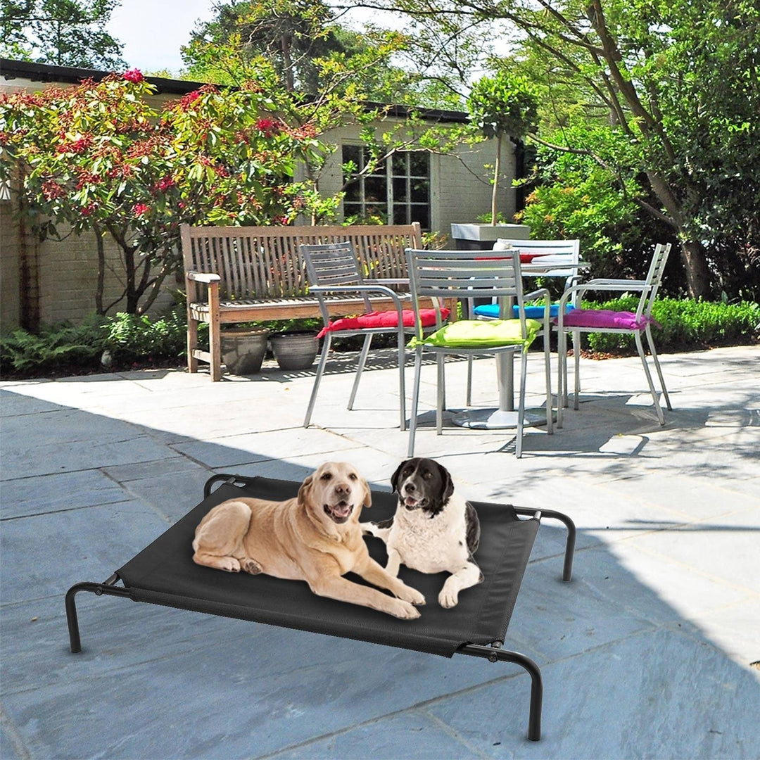 Elevated Pet Bed for Dogs and Cats Heavy Duty Breathable Washable Black S/M/L Image 8