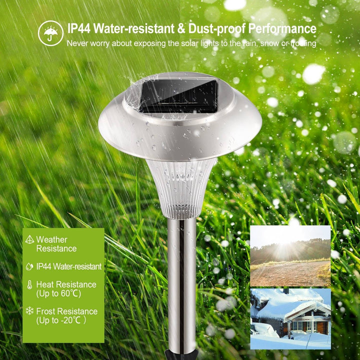 Solar Garden Lights Waterproof Color Changing Pathway Lamps Outdoor IP44 2LED Image 3