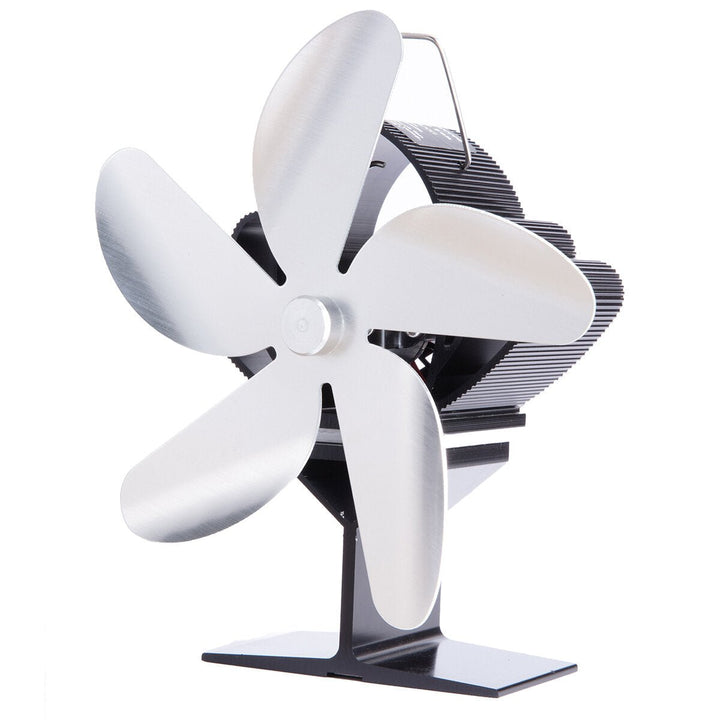 1350RPM Silent 25dB 5 Leaves Stove Fan Heat Powered Energy Saving Fireplace Fan Image 3