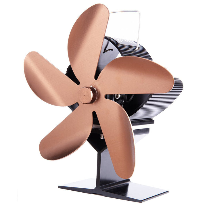 1350RPM Silent 25dB 5 Leaves Stove Fan Heat Powered Energy Saving Fireplace Fan Image 4