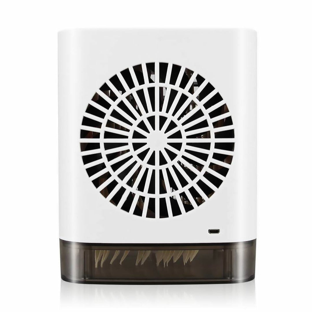 4 IN 1 USB Air Conditioner Fan Portable Cooling Humidifier Mini Desktop Cooler LED Atmosphere Light Image 2