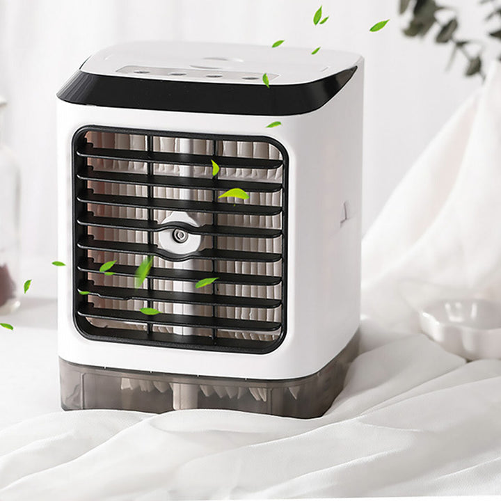 4 IN 1 USB Air Conditioner Fan Portable Cooling Humidifier Mini Desktop Cooler LED Atmosphere Light Image 8