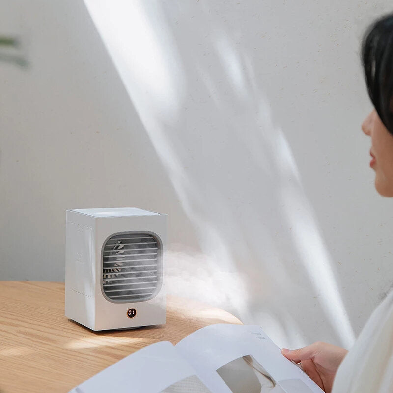 Mini Air Cooler Portable Small Fan Low Noise Wind Air Circulation Humidification Fan Desktop Air Conditioning Fan with Image 3