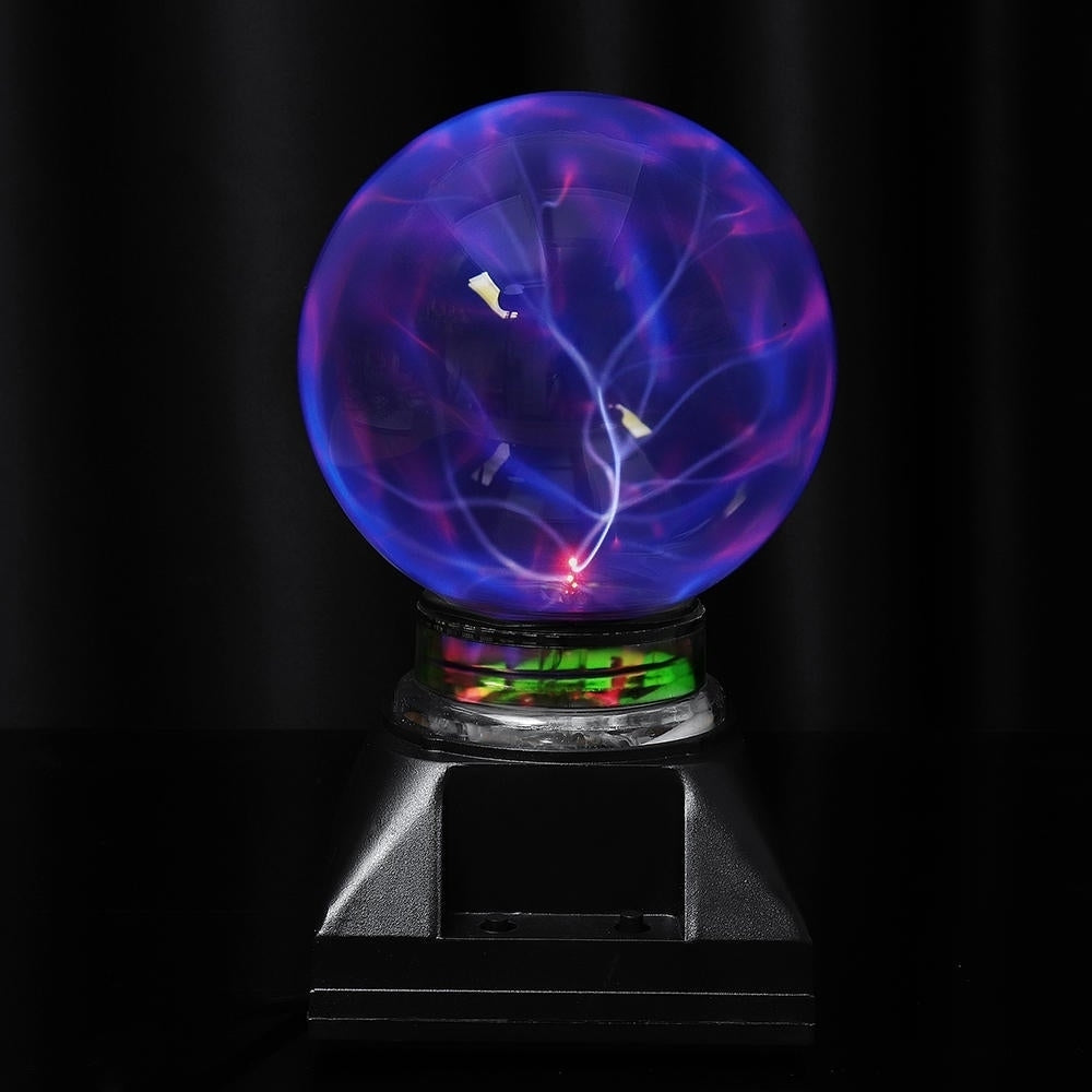 5 Inch Music Plasma Ball Sphere Light Crystal Light Magic Desk Lamp Novelty Bule Light Image 5