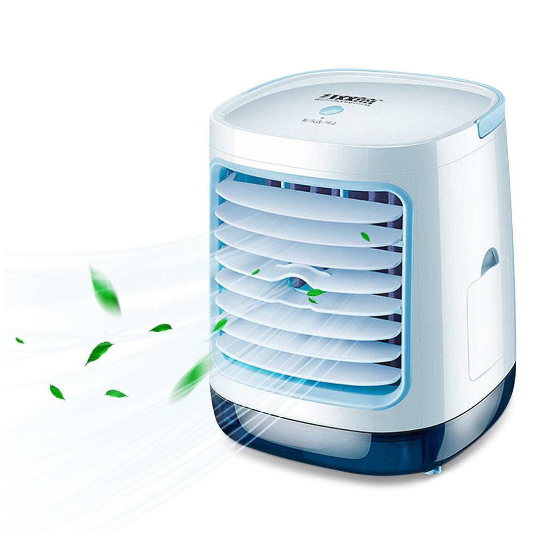 3 Gears LED Mini Air Conditioner Humidifier Fan Portable Cooling Air Cooler Image 6