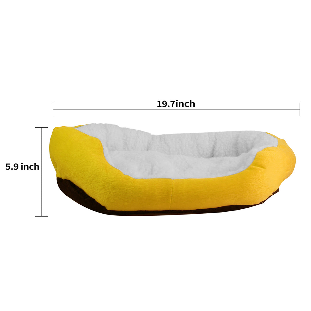 Soft Warm Fleece Dog Bed Cushion Reversible Waterproof Small Pet Nest Grey Image 4