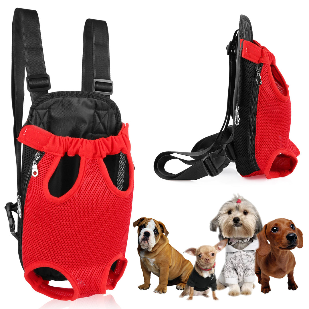 Dog Carrier Backpack Legs Out Front Adjustable Pet Travel Bag Multiple Colors S M L Image 1