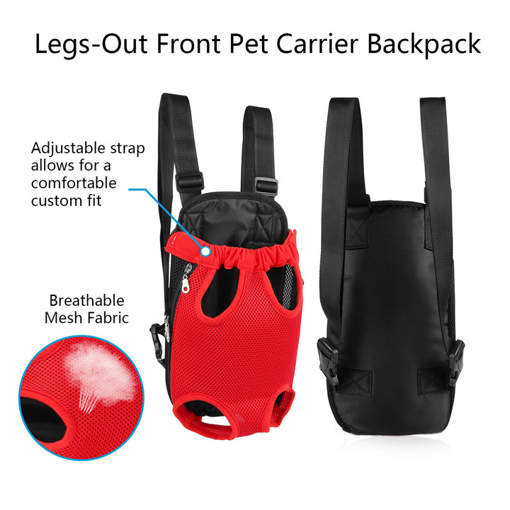 Dog Carrier Backpack Legs Out Front Adjustable Pet Travel Bag Multiple Colors S M L Image 3