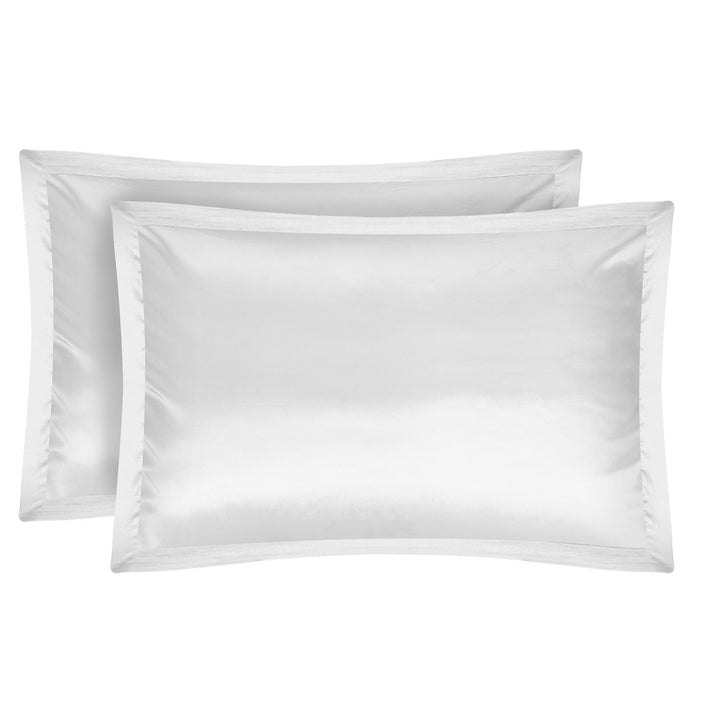 2 Pack Silky Satin Pillowcases Hypoallergenic Breathable Queen Size Multiple Colors Image 7