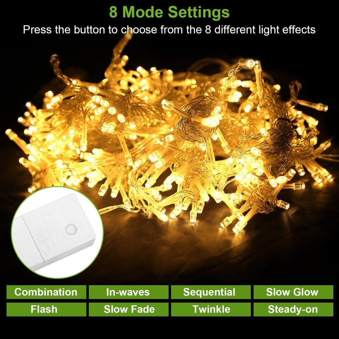 3M LED Curtain String Lights 300 Warm White IP44 Waterproof 8 Modes 9.8ft Image 3