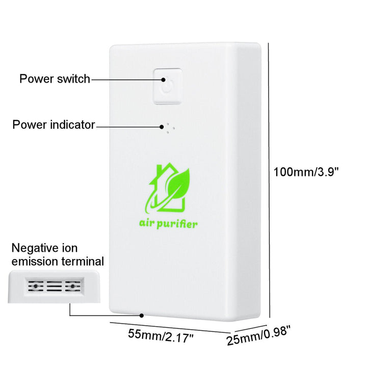 Portable Plug-in Air Purifier Negative Ion Purification Remove Formaldehyde Dust Eliminate Odor Low Noise Energy Saving Image 10