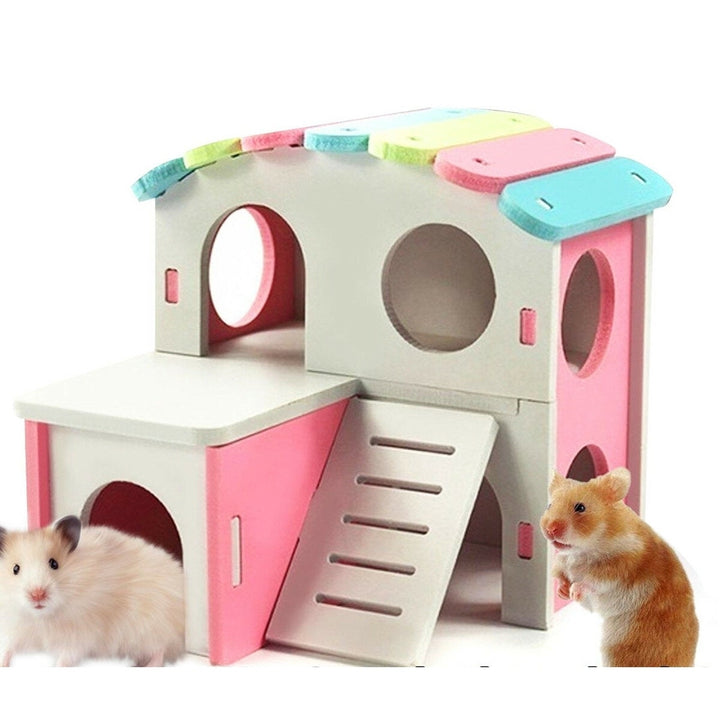 Hamster Golden Bear Bedroom Color Wooden House Big House Image 1