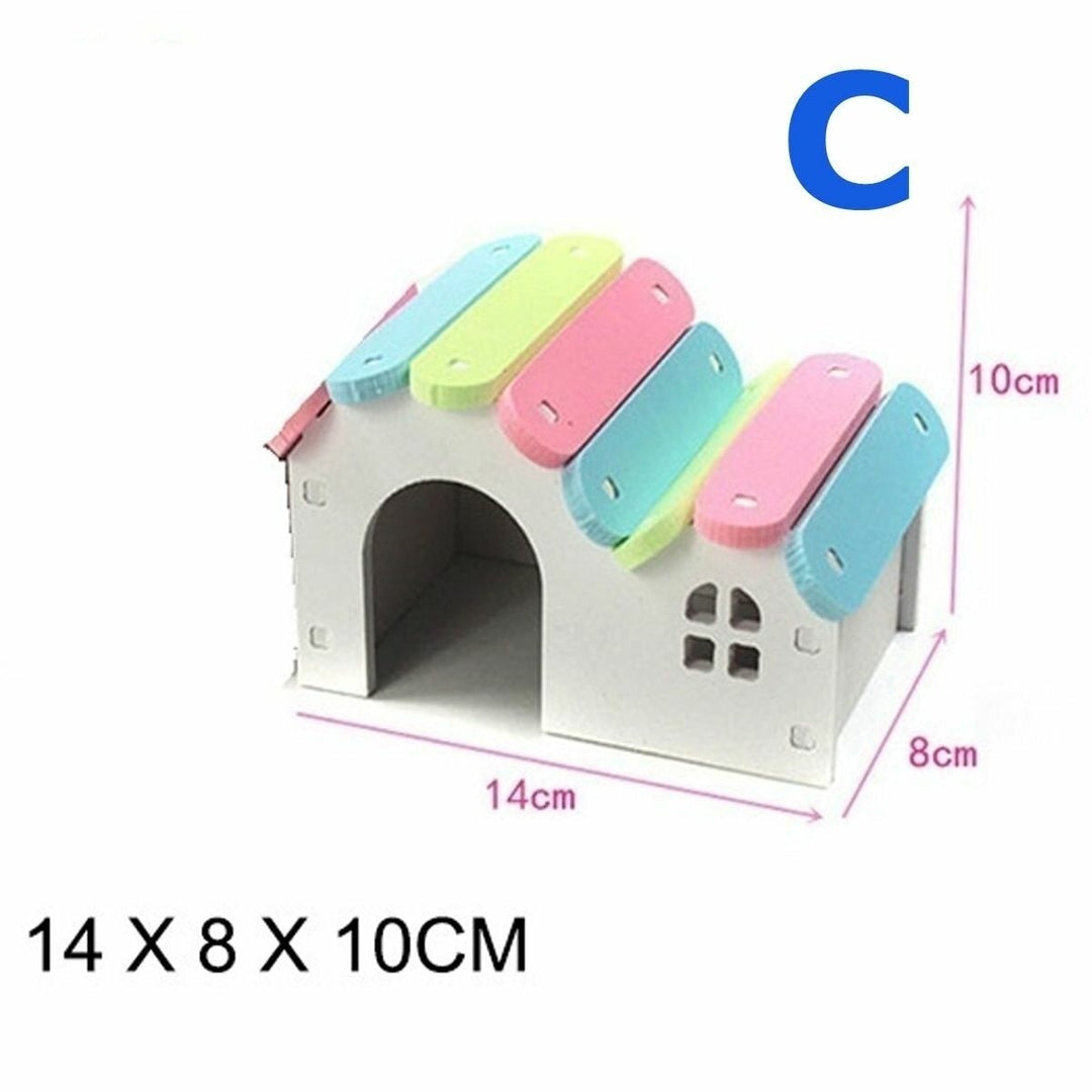 Hamster Golden Bear Bedroom Color Wooden House Big House Image 6