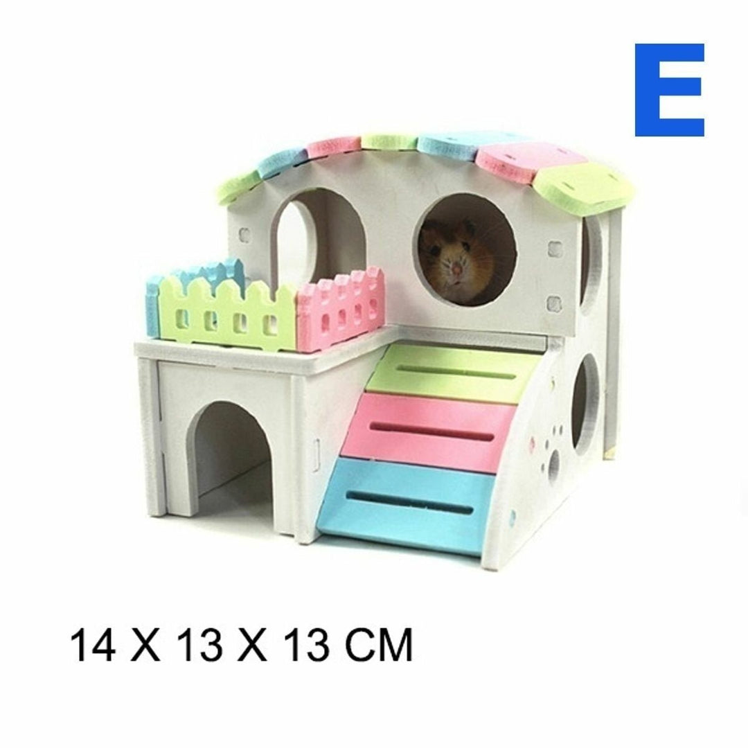 Hamster Golden Bear Bedroom Color Wooden House Big House Image 8