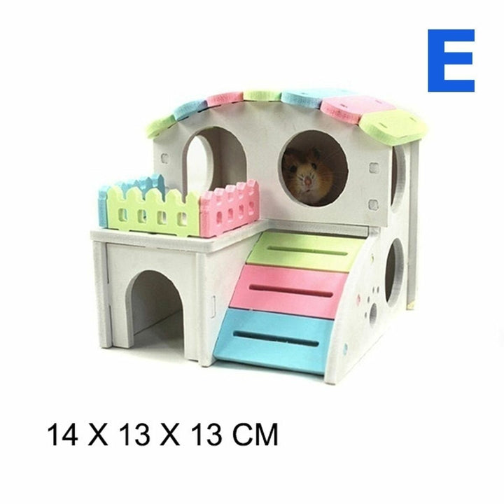 Hamster Golden Bear Bedroom Color Wooden House Big House Image 8