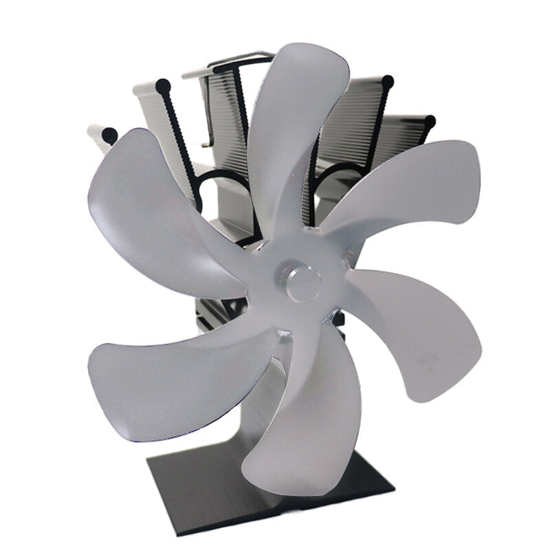 6 Blades Fireplace Fan Stove Fan Heated Fan Heat Powered Eco Fan Image 9