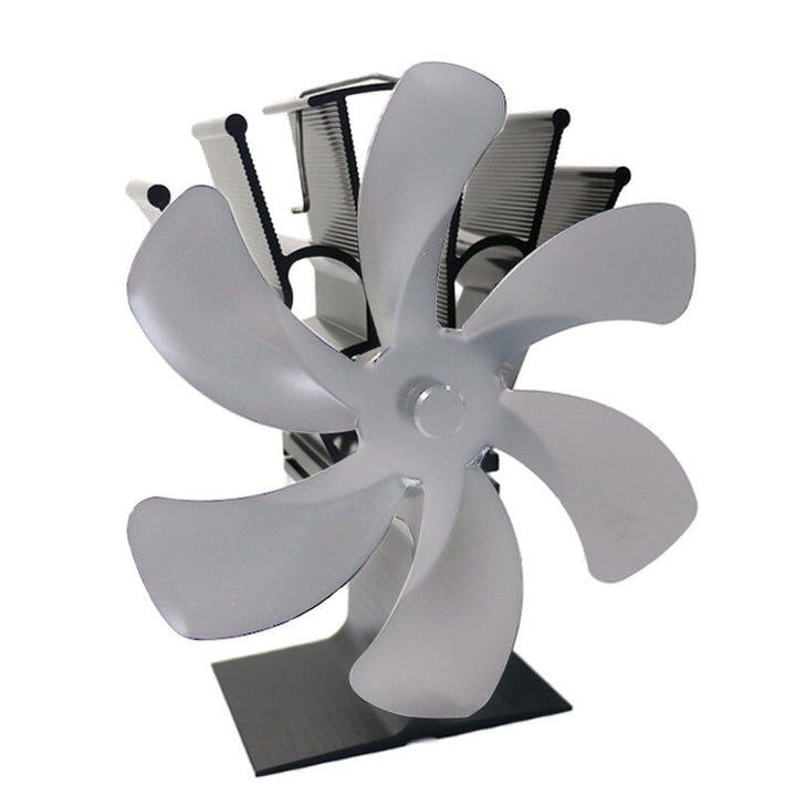 6 Blades Fireplace Fan Stove Fan Heated Fan Heat Powered Eco Fan Image 1