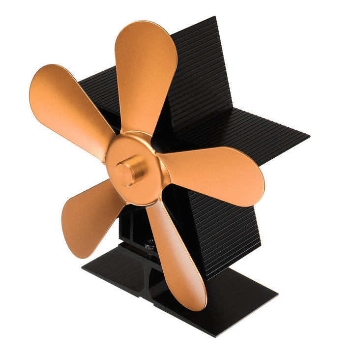 4-Blade Heat Powered Stove Fan for Wood,Log Burner,Fireplace Image 4