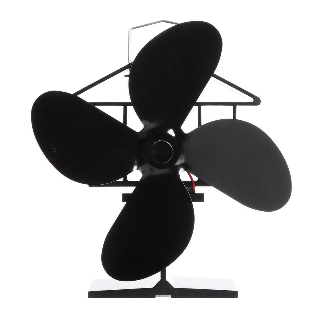 4-Blade Heat Powered Stove Fan for Wood,Log Burner,Fireplace Image 5