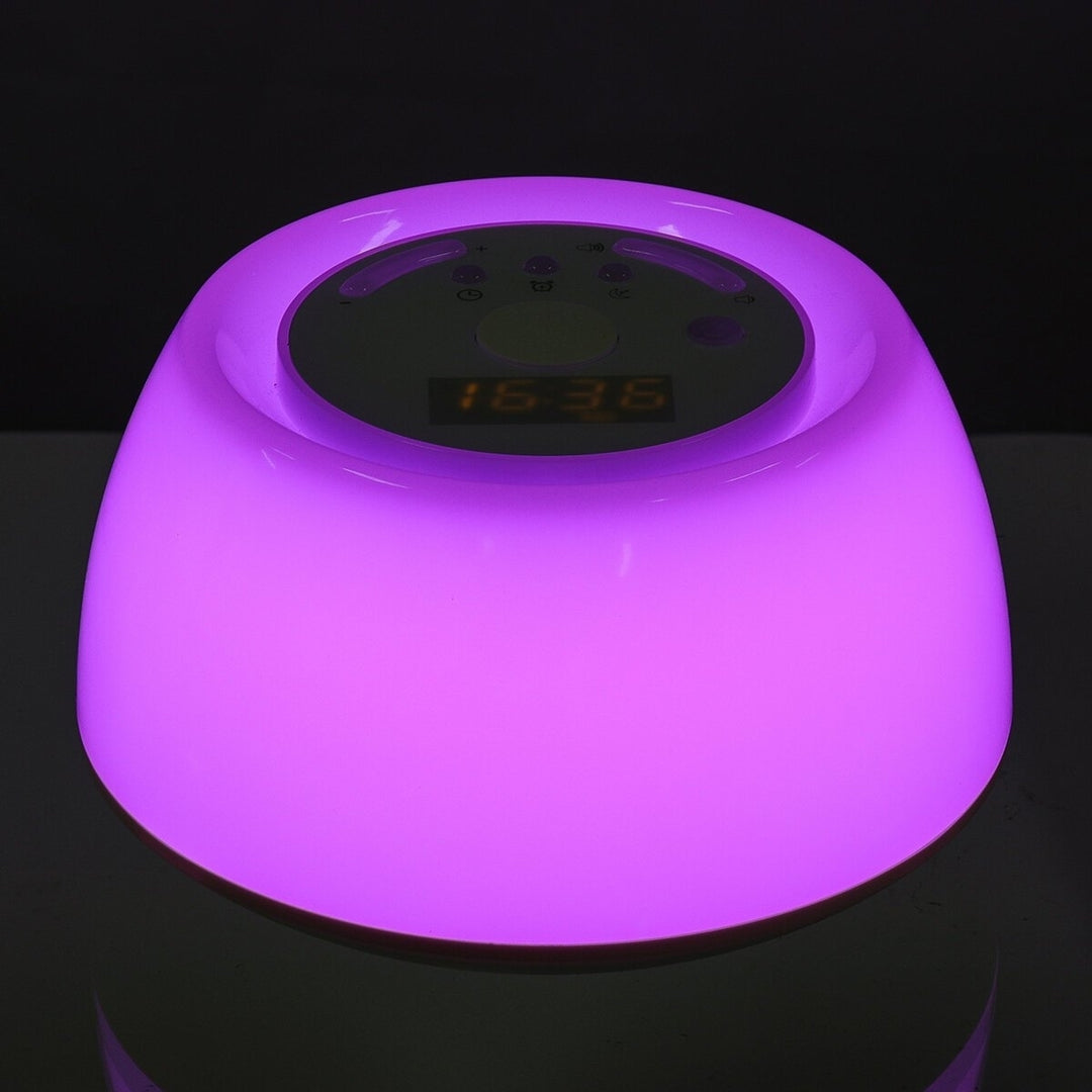 USB 7Colors Wake Up Light Sleeping Aid Night Lamp 4 Sleep Therapy Sounds Machine Image 9