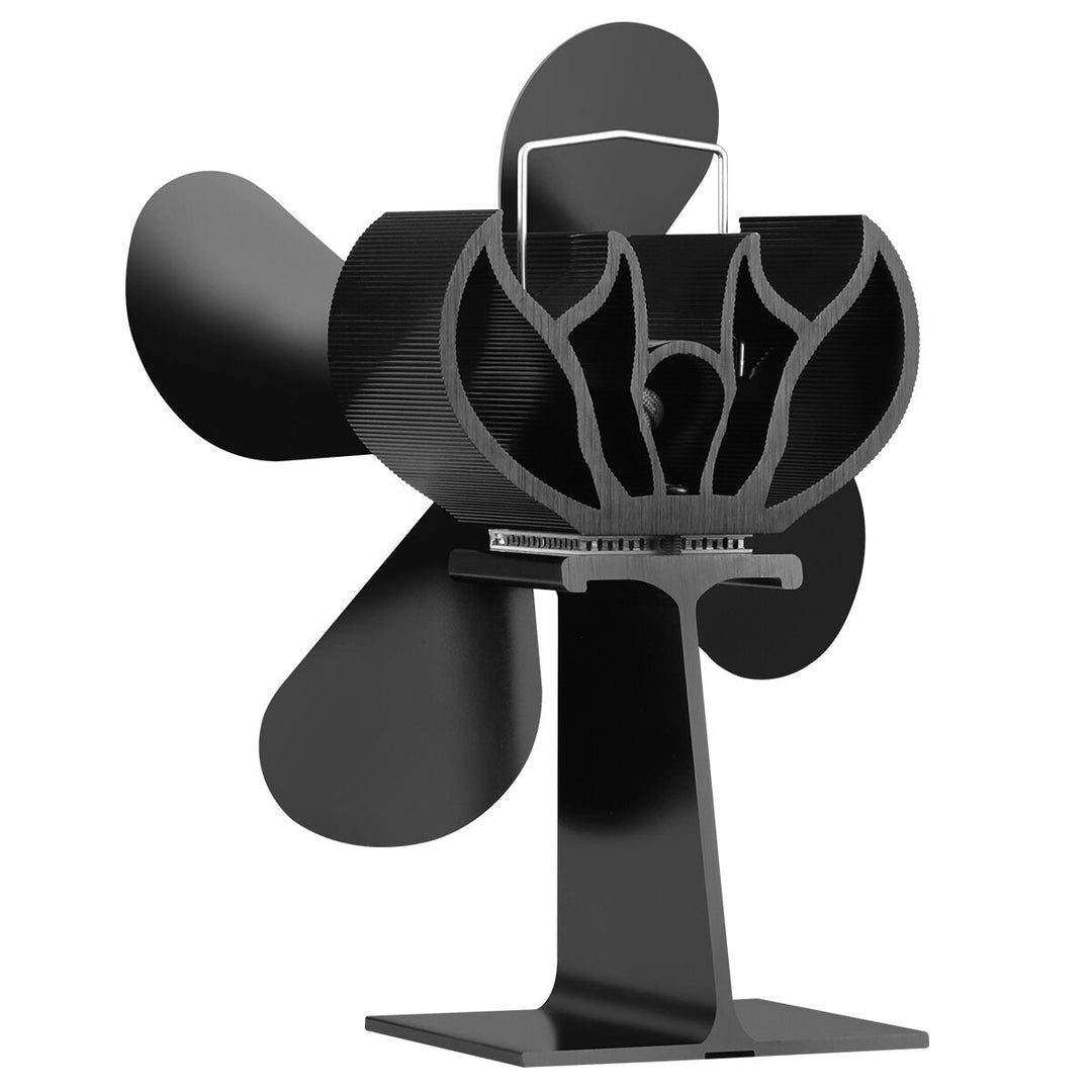 4 Blade Heat Powered Eco Fan Stove Fan for Fireplace Heater Image 3