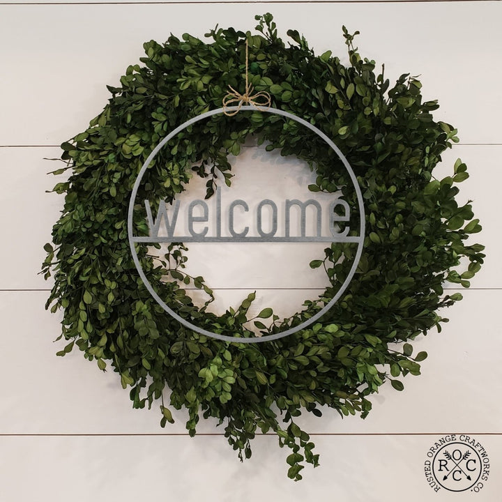 Welcome Circle Greeting - Welcome Home Outdoor Sign for Front Door Image 1