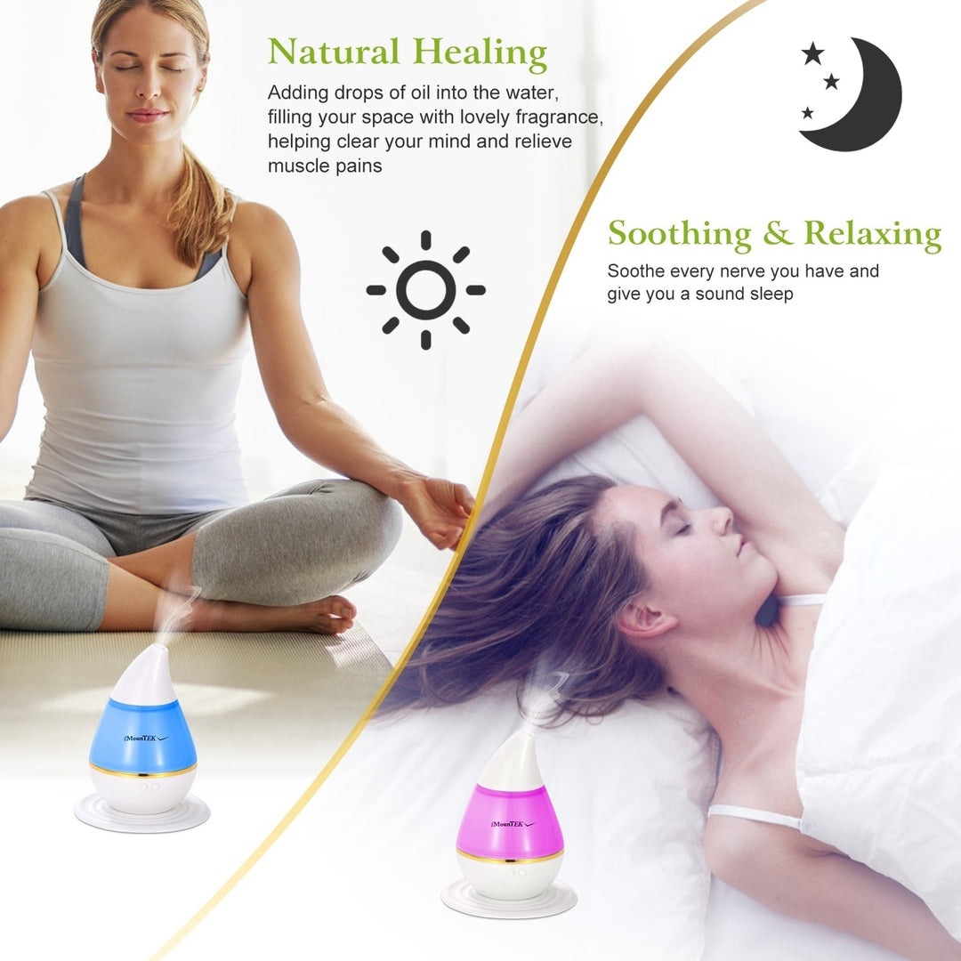 250ml Ultrasonic Aroma Humidifier Essential Oil Diffuser Nightlight USB Power Image 5