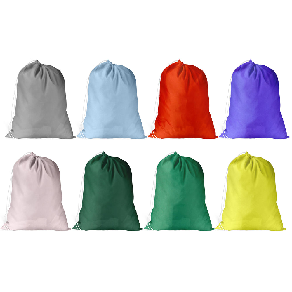 Multi-Pack Heavy Duty Nylon Laundry Bag with Drawstring Top Closure Image 2