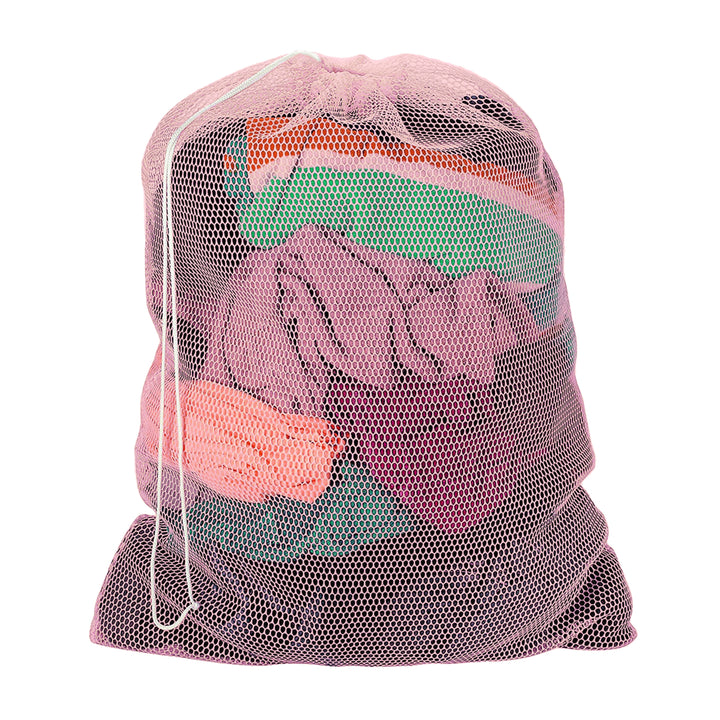 Lightweight Mesh and Heavy-duty Nylon Laundry Bag with Drawstring Top Closure Image 9