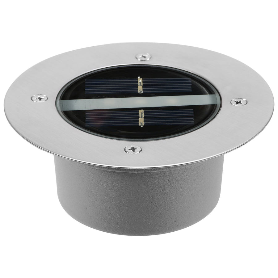 Solar LED Disk Lights IP44 Waterproof Light Sensor Auto On Off Garden Yard Image 1