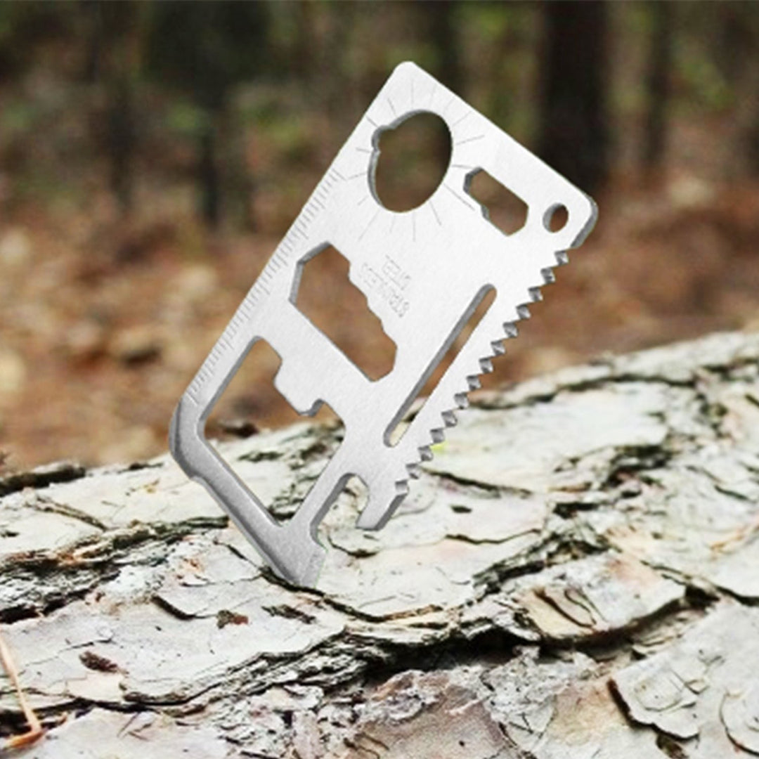 11 In 1 Stainless Steel Multi-tool Pocket Tool Credit Card Wallet Survival Tool Image 5