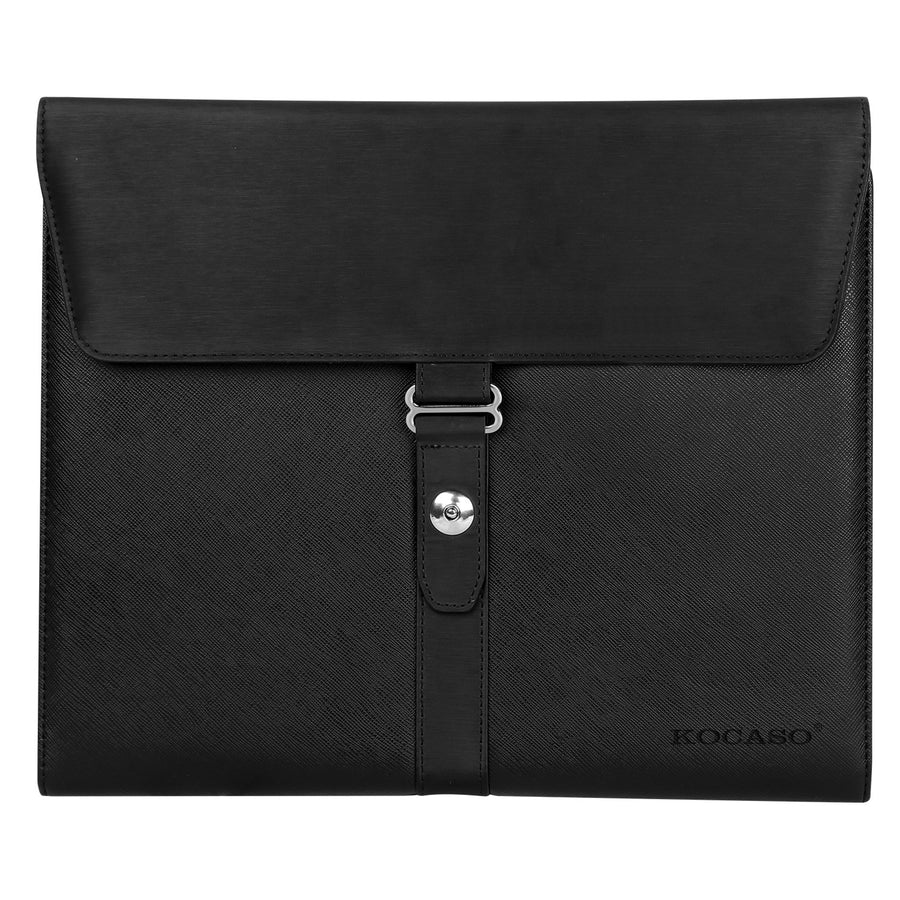 PU Leather Padfolio Folder Organizer for 9.7in Tablet Black Business Case Image 1