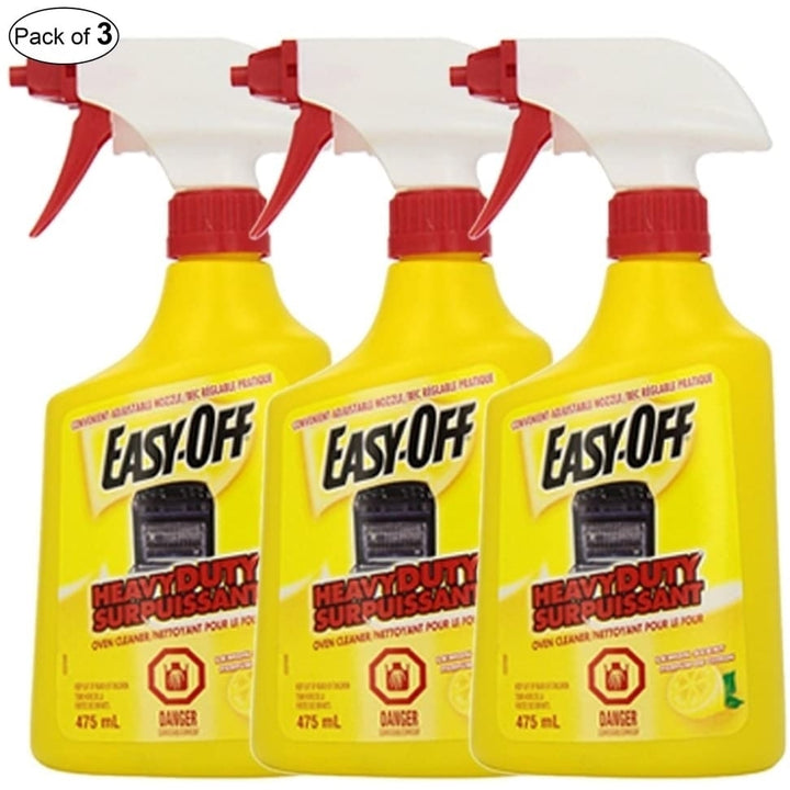 Easy Off Oven Cleaner Lemon 475 ml Pack of 3 Heavy Duty Degreaser Cleaner Image 1