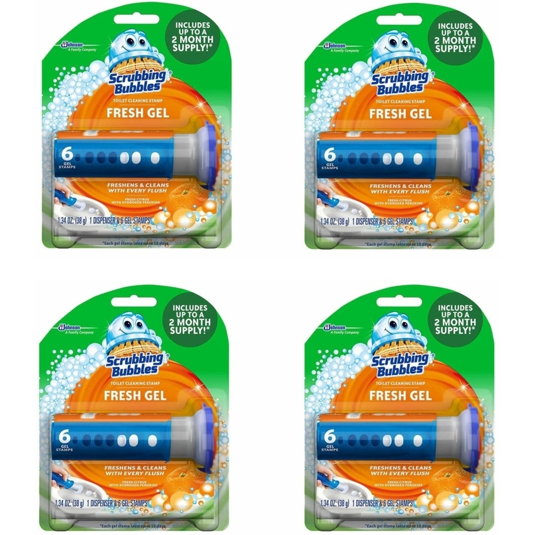 Scrubbing Bubbles Toilet Cleaning Gel Starter Kit Citrus Action 5 Pack 1.34 oz Image 1