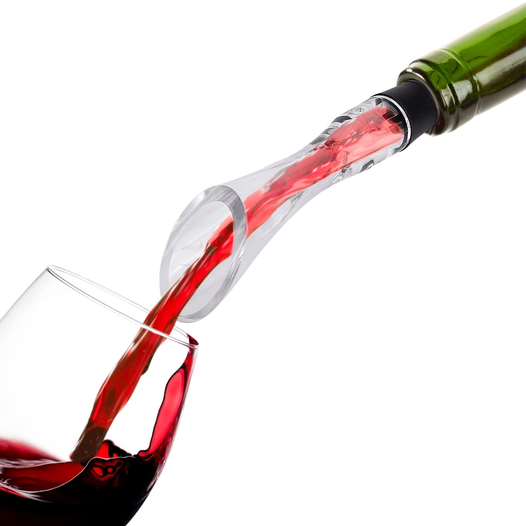 Wine Aerator Pourer Attachable Spout Drip Stopper Food Grade Plastic Transparent Image 7