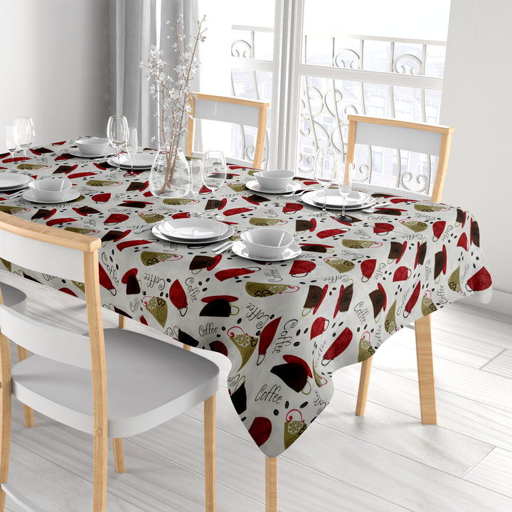 Waterproof Printed Flannel Back Vinyl Tablecloth Durable Stain Resistant Multiple Sizes Image 5