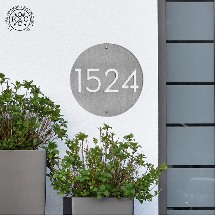 Downing Custom Address Plaque - 2 Sizes - Circular Address Plaque for House Numbers Image 8