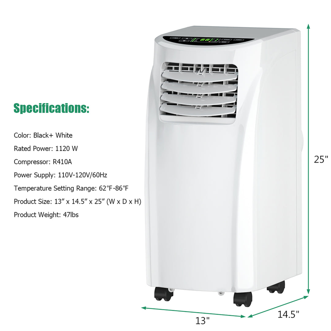 5500 BTU (8000BTU ASHRAE) Portable Air Conditioner and Dehumidifier Function Remote Image 10