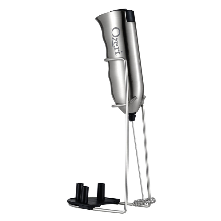 Ozeri Milk Frother Stainless Steel with Stand 4 Attachments for Coffee Drinks Image 9