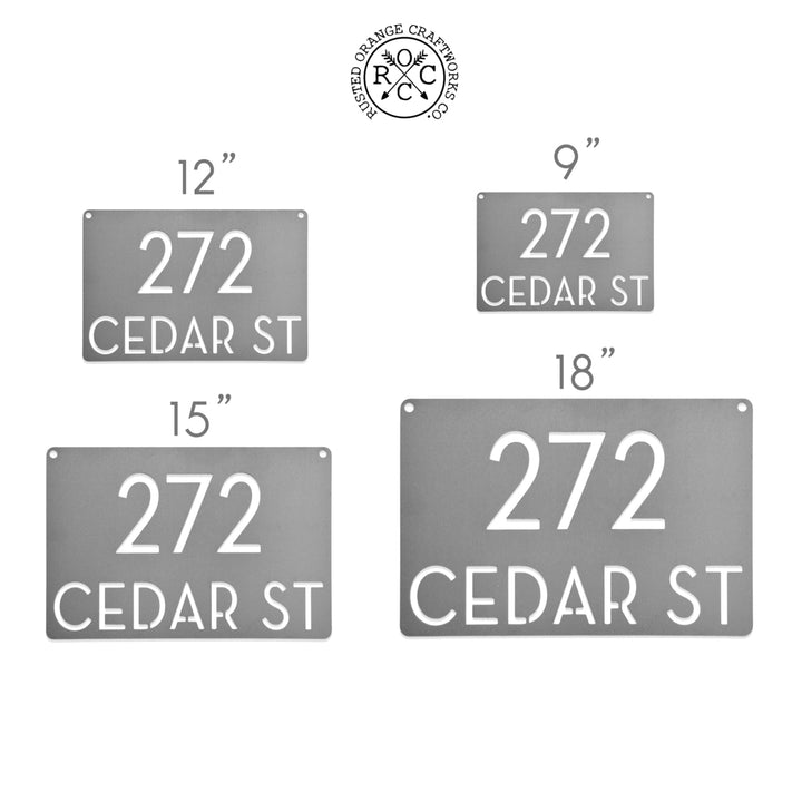 Modern Address Plaque - 4 Sizes - Personalized Address Plaque with Street Name and House Numbers Image 4